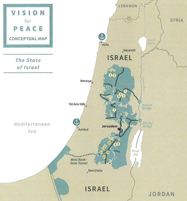 Proposed Map of Israel and Palestine